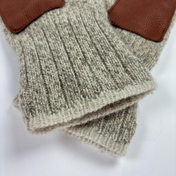 Eddie Bauer Wool Gloves Mens Large Deerskin Leather Grips Insulated - Picture 7 of 7
